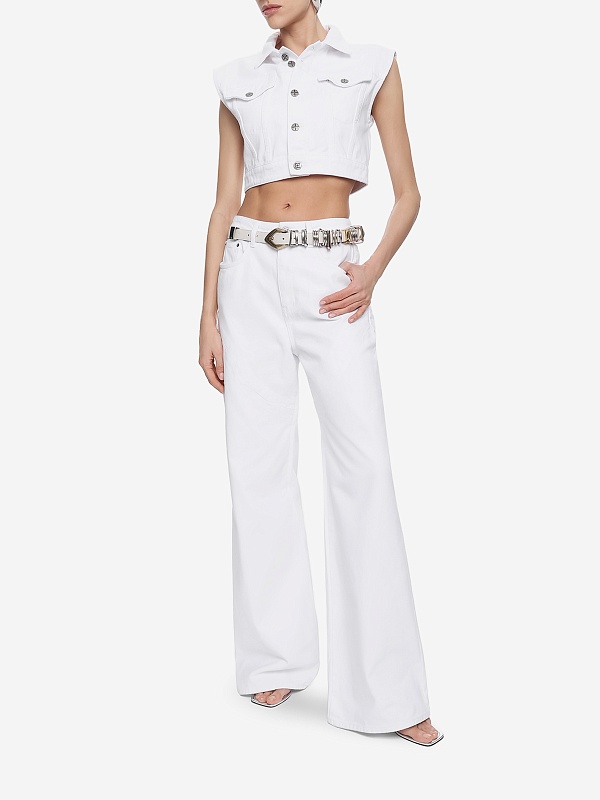 Куртка джинсовая жен Ksubi WPS26FT016 white - 1