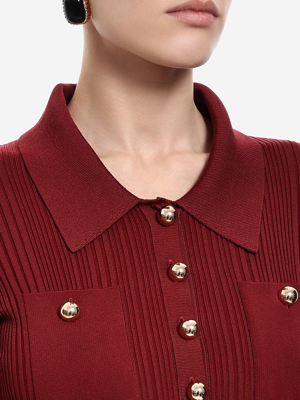 Платье жен Self-Portrait AW25-008MA-BU BURGUNDY - 4