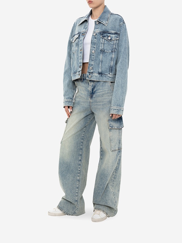 Куртка джинсовая жен 7 For All Mankind JSNIC650FR LIGHT BLUE - 2