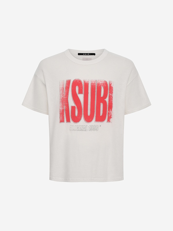 Футболка муж Ksubi MPS26TE005 off white - 0