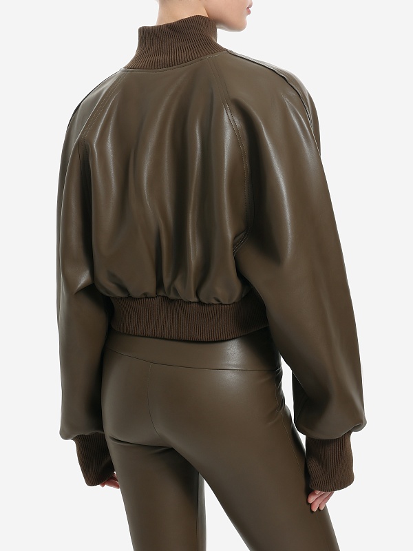 Куртка кожаная жен Norma Kamali ST3254LVR31867 BARK - 3