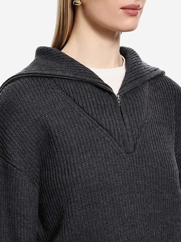 Свитер жен Officine Generale W25WKNT313 HEATHER ANTHRACITE - 3