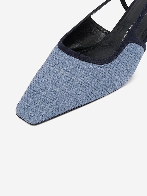 Слингбэки (каблук) жен Kennel & Schmenger 39100-288 jeans/ocean - 6