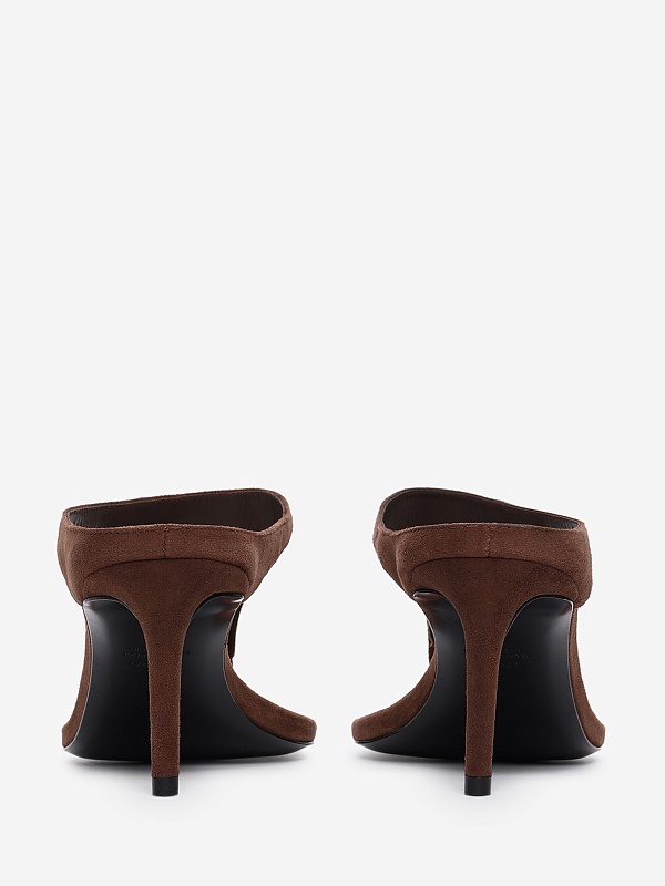 Мюли (каблук) жен Black Suede Studio LAUREL 65 | 65mm brownie - 2