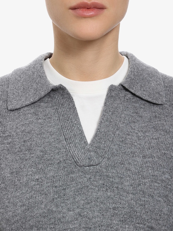 Поло с длинным рукавом жен MC2 Saint Barth EZE0003 00036I 15M GREY MELANGE - 3