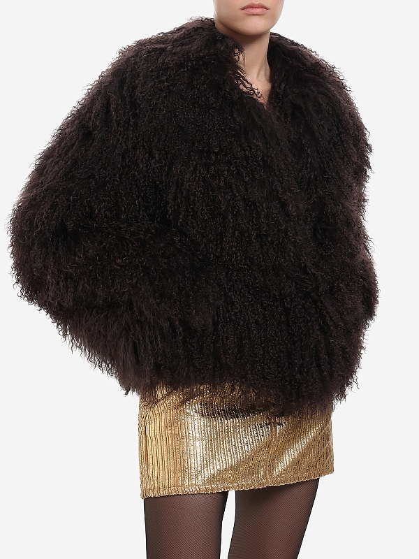 Шуба жен Burka AN-2405B/55BR Темно-коричневый - 2