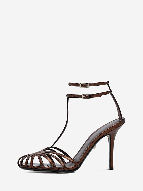 Босоножки (каблук) жен Alevi L26SC009.R.0795K69 DARK BRONZE - 0