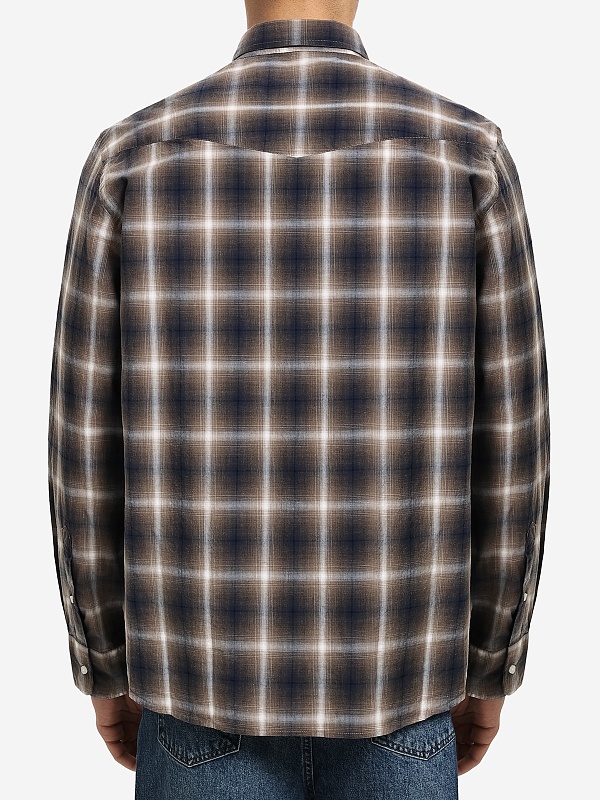 Рубашка муж Officine Generale W25MSHI002PRE ICDCOFF/CREAM/NAVY - 4