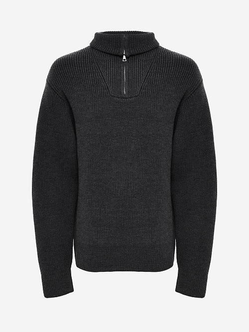 Свитер муж Officine Generale W25MKNT314 HEATHER ANTHRACITE - 0