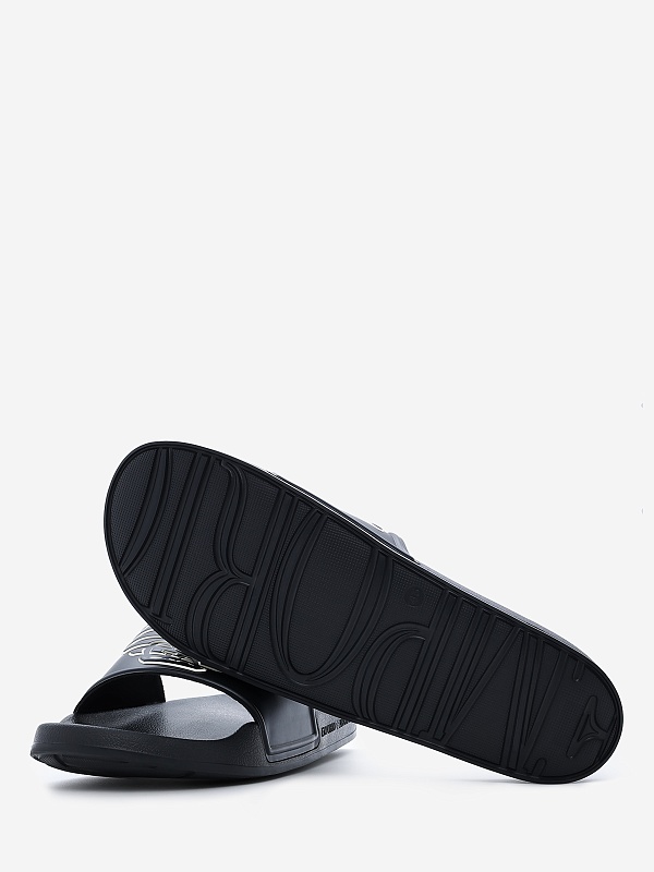 Шлепанцы муж Emporio Armani EX000042 AF22189 MZ680 BLACK+WHISPER WHITE - 5