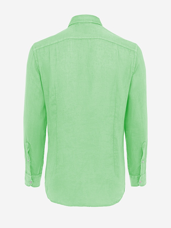 Рубашка муж MC2 Saint Barth PAMP001 03983D 75 FLUO GREEN WATERCOLOR - 1