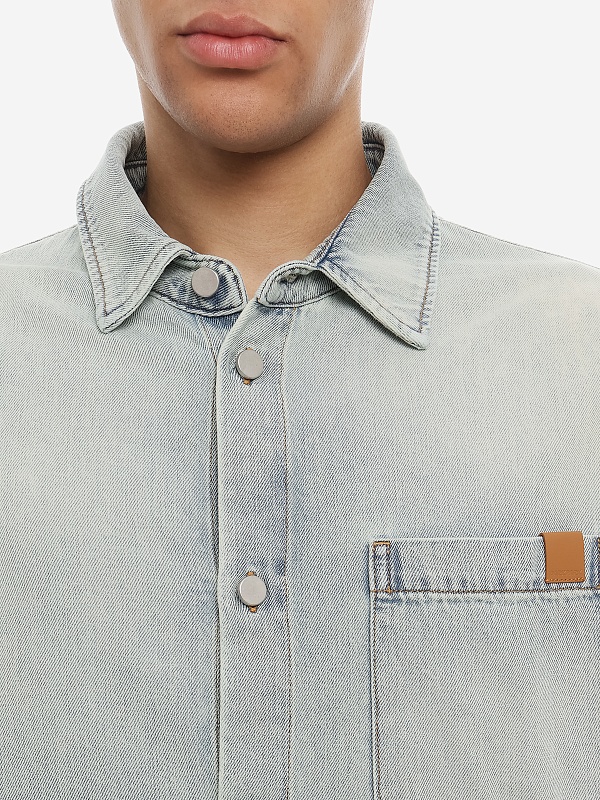 Рубашка муж DARKPARK MSH06P TBL01W065 BLUESH WHITE - 6