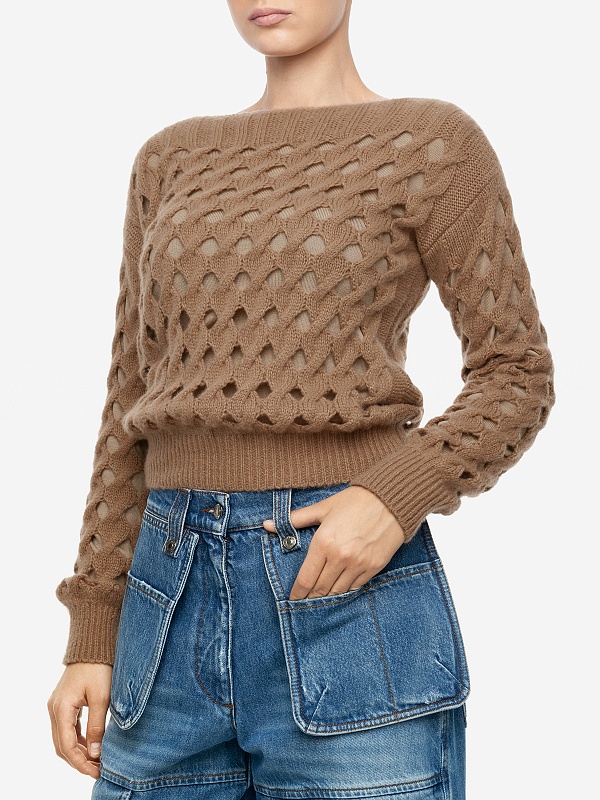 Свитер жен AGNONA AI23P_K506028_8G050H N54 CAMEL - 3