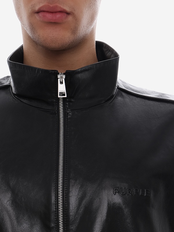 Куртка кожаная муж PURPLE M9610-LBTJ226 BLACK - 5