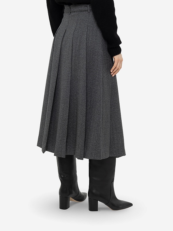 Юбка жен Officine Generale W24WSKT150 DARKGREY/LIGHTGREY - 4