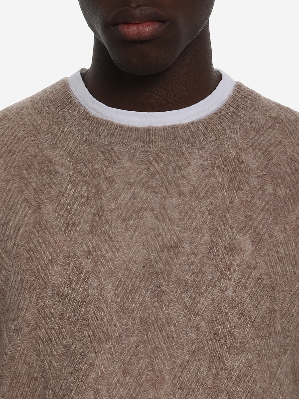 Свитер муж Officine Generale W25MKNT303 HEATHER BEIGE - 3