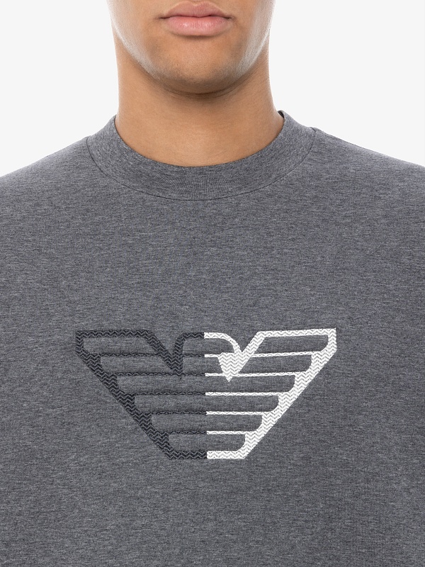 Толстовка муж Emporio Armani 6D1M76 1JHSZ 0631 GRIGIO MEL.SC - 4