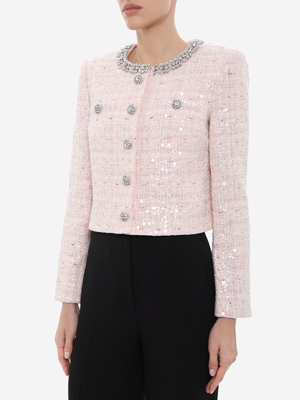 Кардиган жен Self-Portrait SS26-026J-P PINK - 3