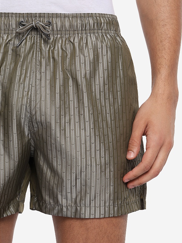Плавки муж Emporio Armani EM000583 AF20448 F7004 STRIPES EAGLES OLIVE - 5