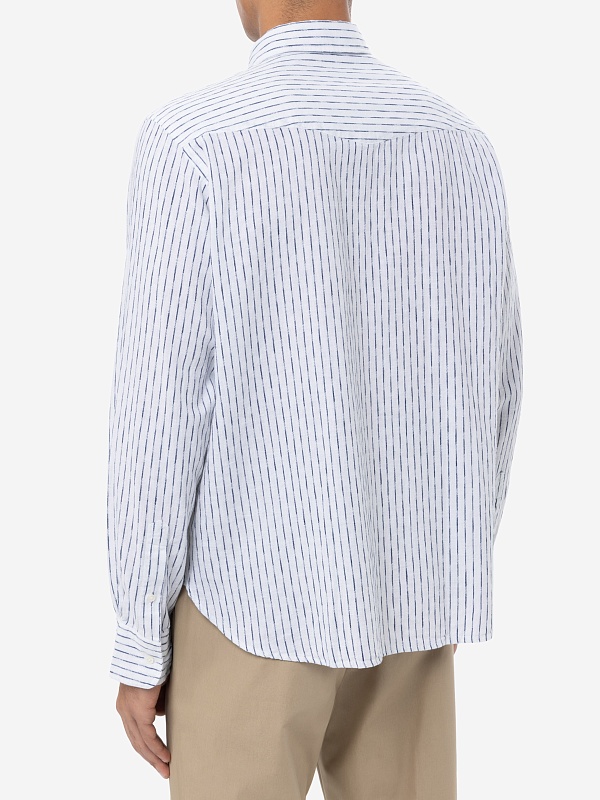 Рубашка муж Officine Generale S25MSHI019 WHITE/NIGHTSKY - 3