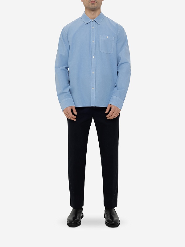 Рубашка муж Officine Generale S24MSHI002PRE CHAMBRAY BLUE - 2