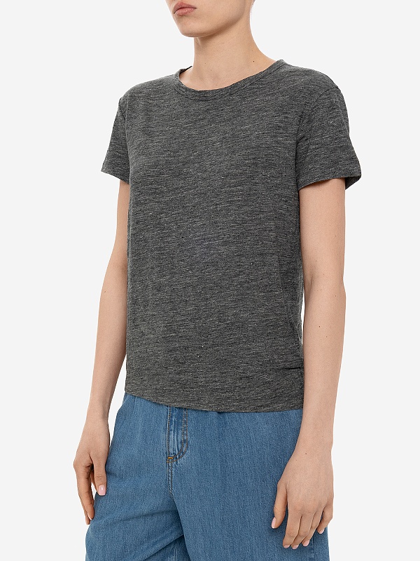 Футболка жен Officine Generale S24WTEE211 MID HEATHER GREY - 3