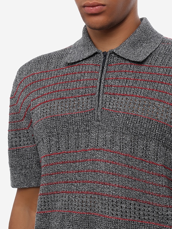 Поло муж Drôle de Monsieur L-PO230-WO023-GY GREY - 5