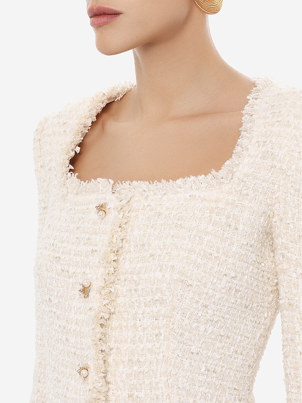 Платье жен Self-Portrait AW26-059MA-C CREAM - 7