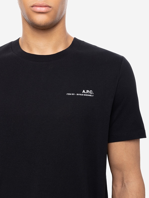 Футболка муж A.P.C. COHBO-M26404 TZC NOIR/BLANC - 3