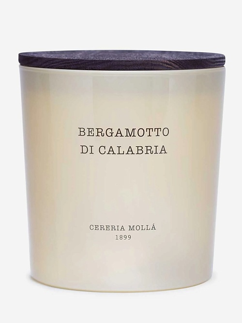 Свеча унисекс Cereria Molla 1899 6630 Bergamotto di Calabria XL, 3 фитиля 600г - 0