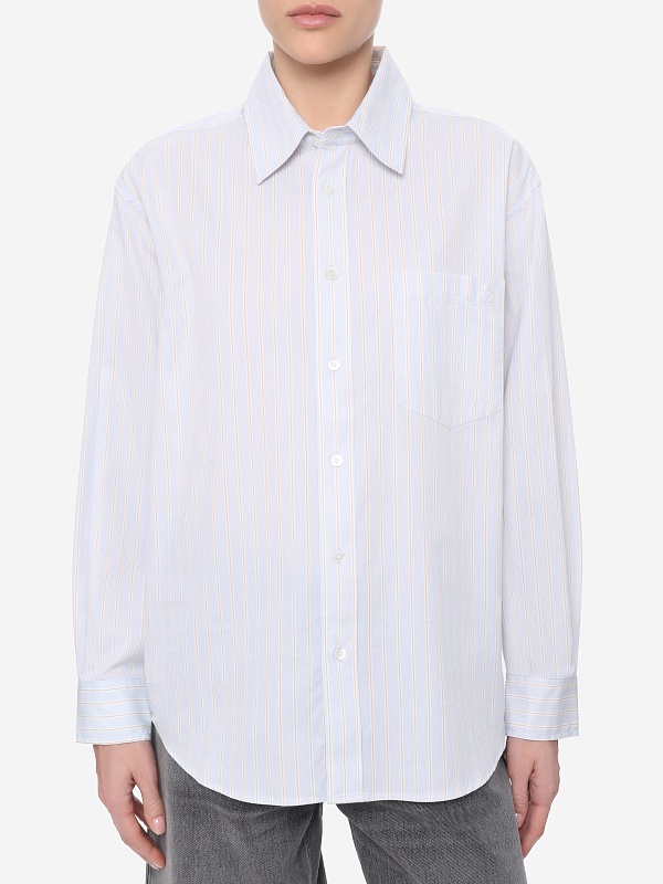 Рубашка жен DUNST UDSH6A104B1 MISTY BLUE STRIPE - 2