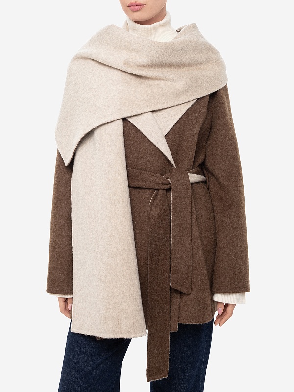 Полупальто жен P.A.R.O.S.H. D431785 808 FANTASIA MARRONE - 2