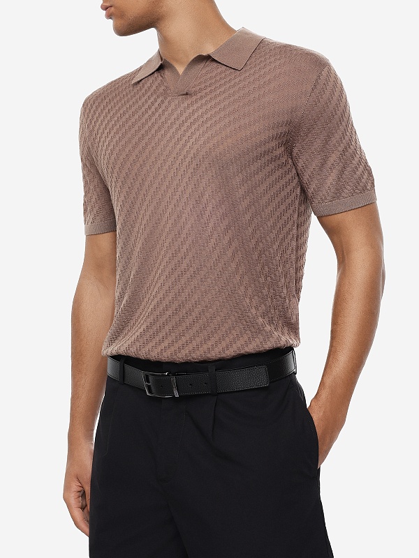 Поло муж Emporio Armani EM004307 AF24573 U6285 BROWN LENTIL - 3