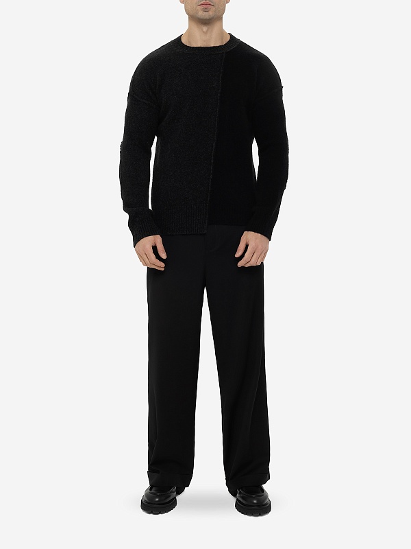 Свитер муж Isabel Benenato UK10 0180 BLACK/GRAPHITE - 2