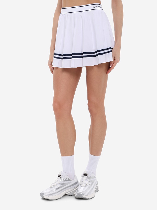 Юбка (спортивная) жен Sporty & Rich SK00561300WH50 White/Dark Navy - 3