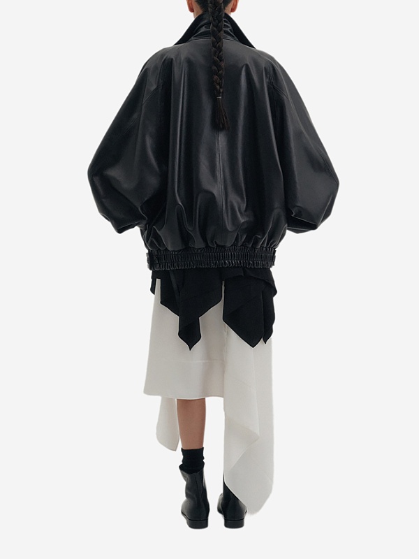 Куртка кожаная жен EENK EEB-1P453-LJ05-BK Black - 2