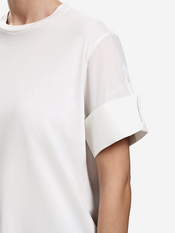 Футболка жен EENK EEB-1P350-TS02-WT Ivory - 5