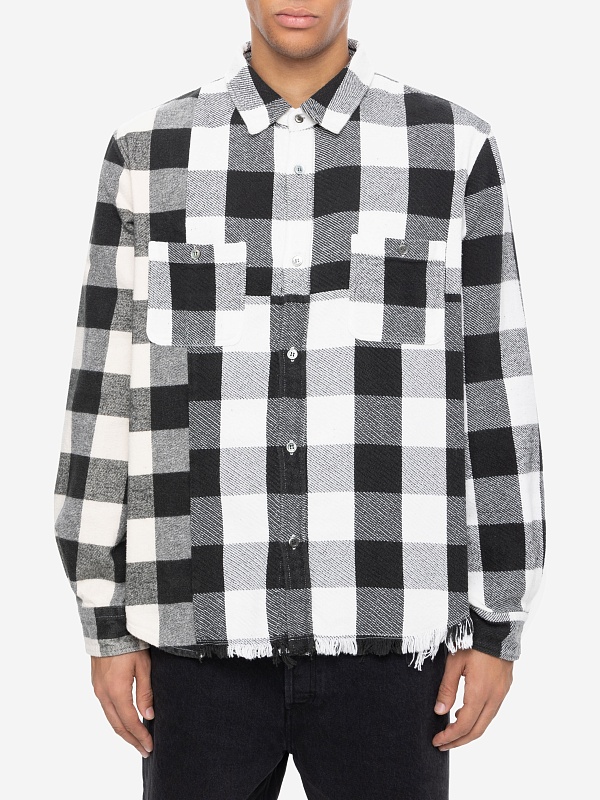 Рубашка муж John Elliott E088I801249A Black X White - 2
