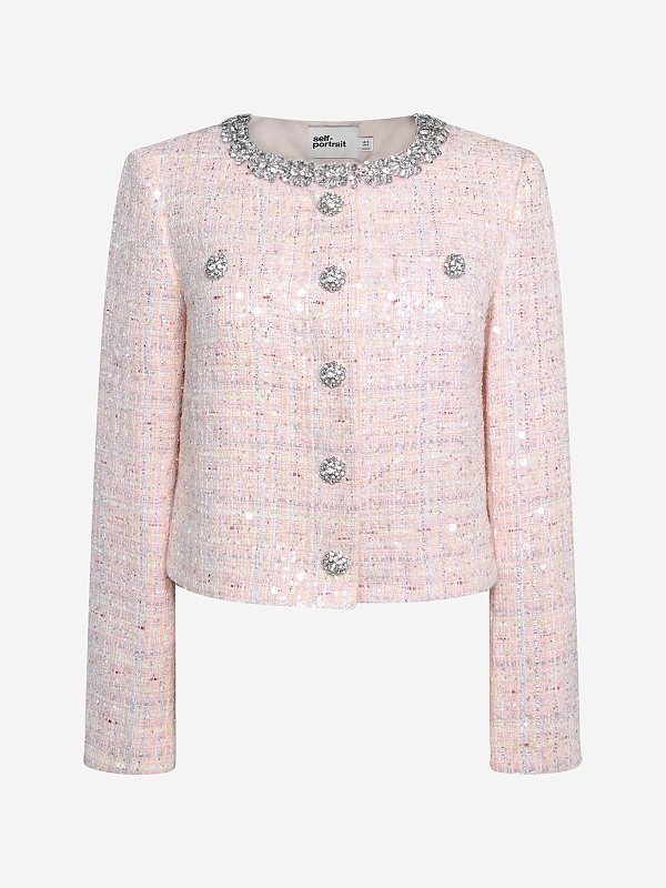 Кардиган жен Self-Portrait SS26-026J-P PINK - 0