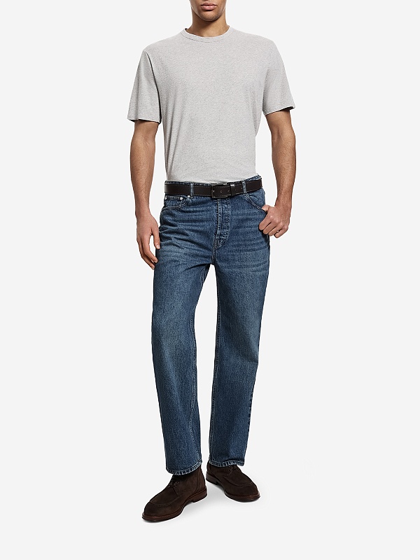 Футболка муж Officine Generale DLCXTEE208 HEATHER GREY - 1