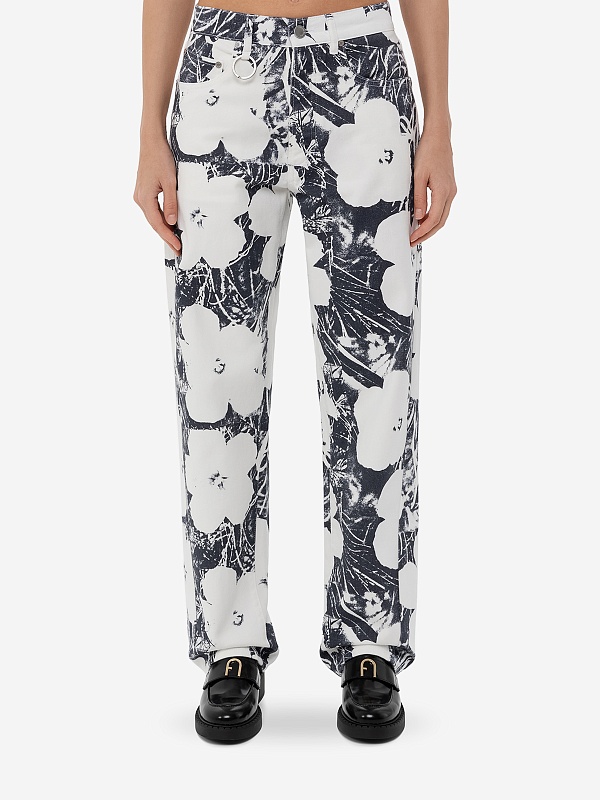 Джинсы муж Etudes Studio SIDE DENIM FLOWERS Print - 6