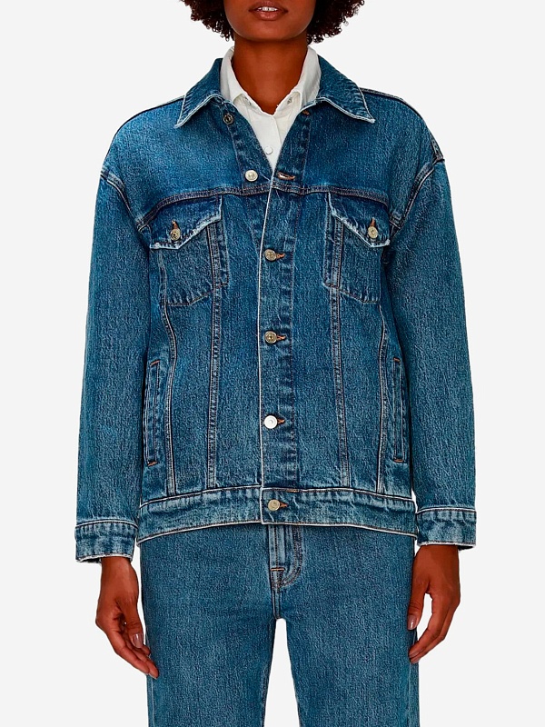 Куртка джинсовая жен 7 For All Mankind JSEAC100BL MID BLUE - 2