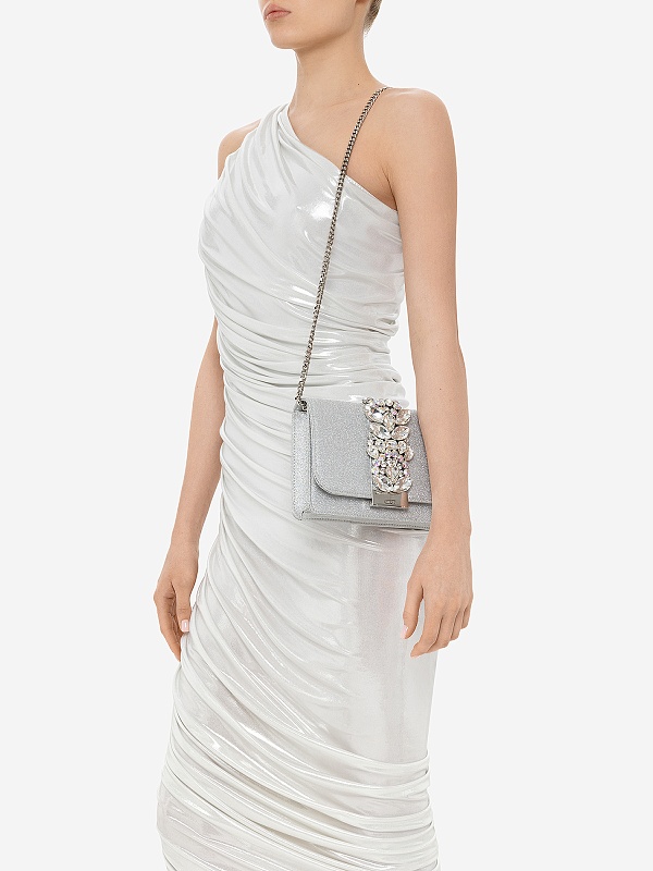 Сумка жен Gedebe cliky microglitter silver - 5