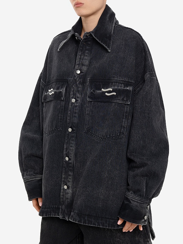 Куртка джинсовая жен Ssheena 24FWJAMICIA DF24001 BLACK - 3