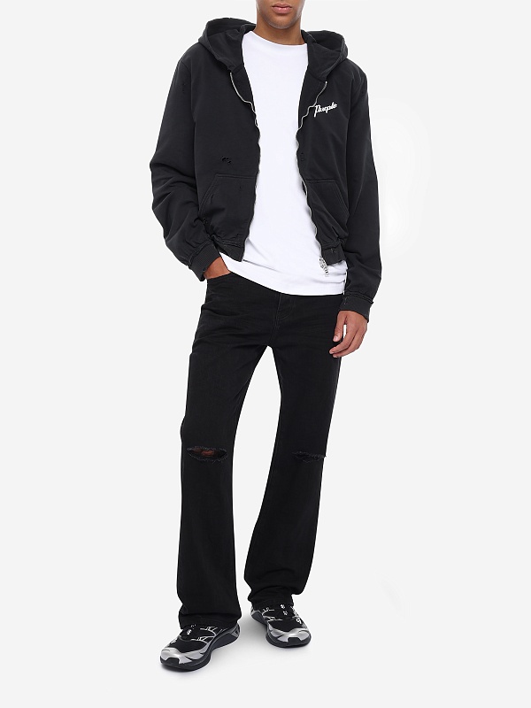 Толстовка на молнии муж PURPLE M4192-SJBG326 BLACK - 1