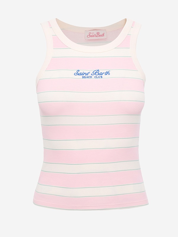 Топ жен MC2 Saint Barth AAD001 01906L RIB STB BEACH STRIPES 2053 EMB - 0