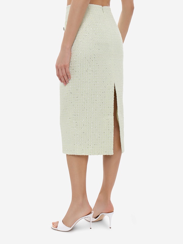 Юбка жен Self-Portrait SS26-026MSK-G LIME - 4