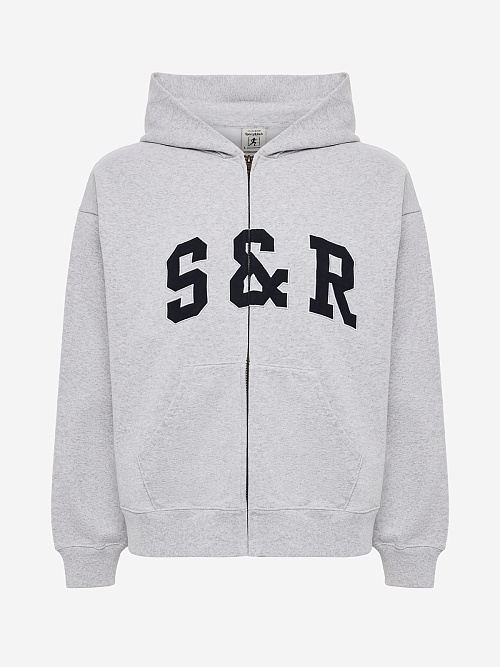 Толстовка на молнии муж Sporty & Rich ST08864082GY03 Heather Gray - 0