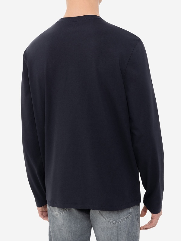 Футболка с длинным рукавом муж 7 For All Mankind JSPM2370NA DARK BLUE - 4