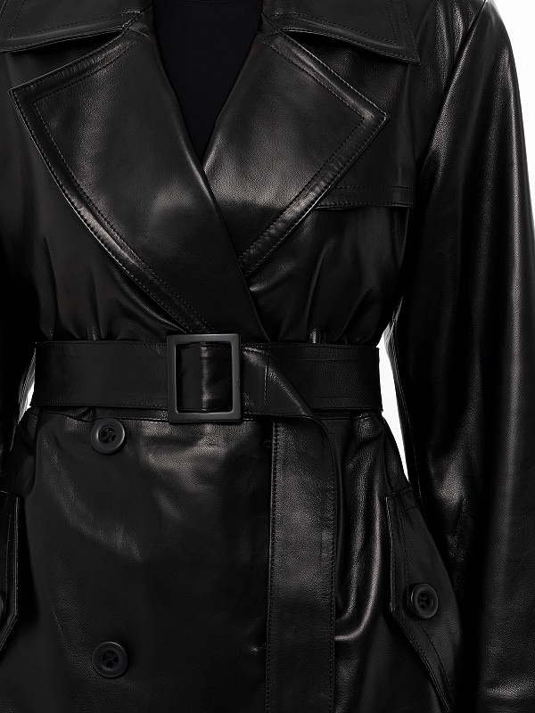 Куртка кожаная жен Burka an-2403 Черный - 5